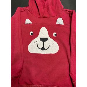 Carter's Appliqué and Embroidered French Toddler Boys French Bulldog Hoodie 4T